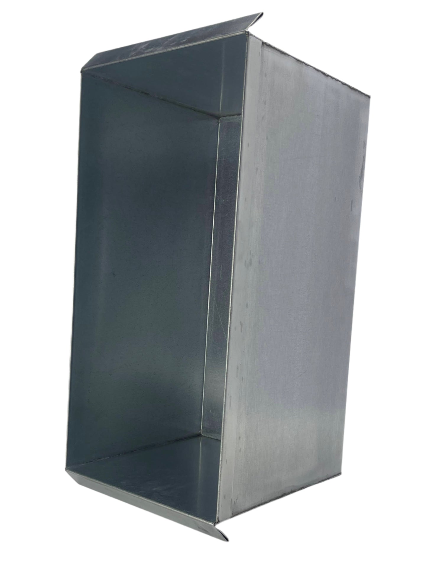 Long Range Gel Mold 20L x 10W x 11H Box diagonal view box on end showing right side and inside of box
