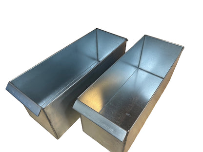 2 pack of FBI Gel Mold 16L x 6W x 7H Box top down showing inside and spun to righ