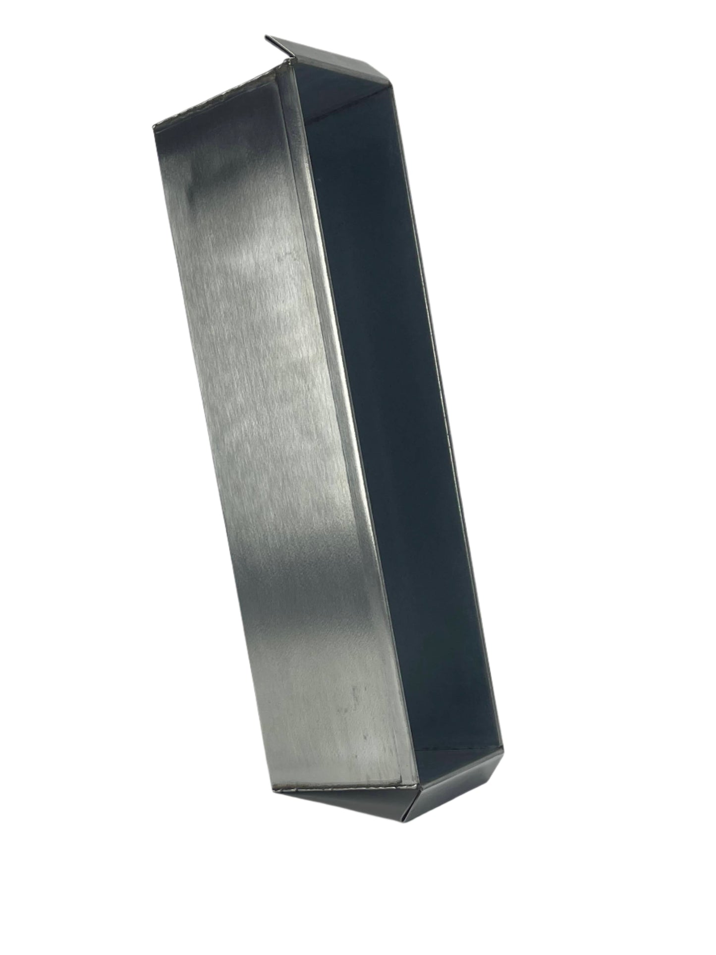 Air Rifle XL Gel Mold 18L x 4W x 5H Box diagonal view standing on end showing left side and inside of the box