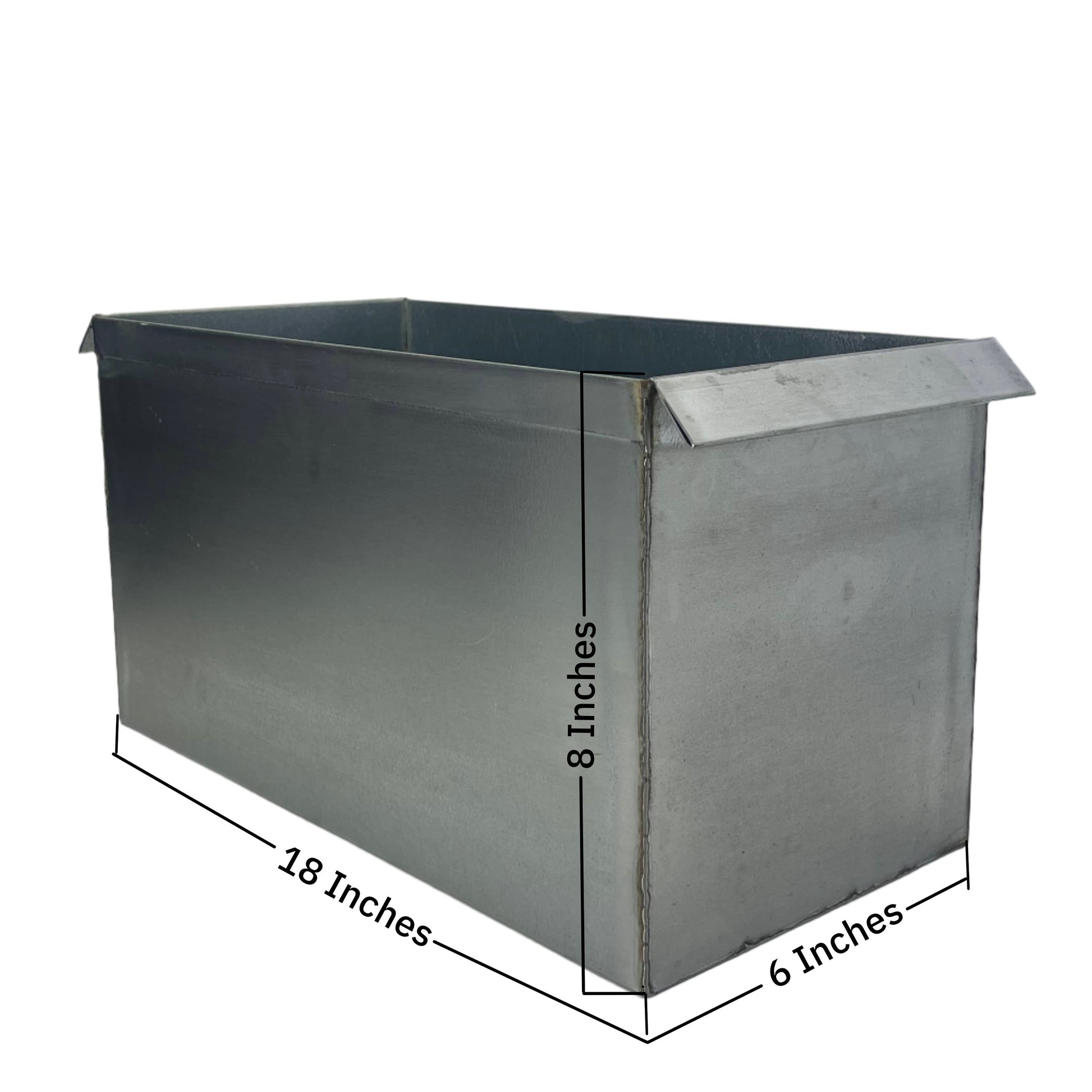 Metal Box  18 inches long by 6 inches wide  by 8 inches tall 